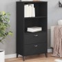 Libreria VIKEN Nera 60x35x123 cm in Legno Multistrato