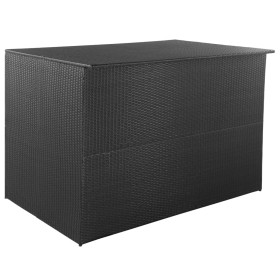 Baule da Giardino Nero 150x100x100 cm in Polyrattan