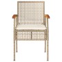 Set Divani da Giardino 4 pz con Cuscini in Polyrattan Beige