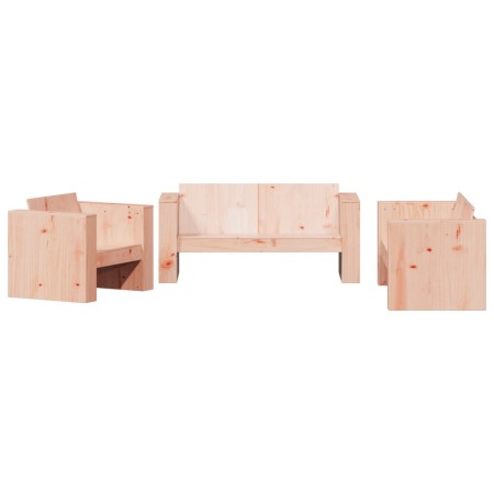 Set Salotto da Giardino 2 pz in Legno Massello di Douglas