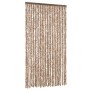 Tenda Antimosche Beige e Marrone Scuro 100x200 cm in Ciniglia