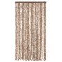 Tenda Antimosche Beige e Marrone Scuro 100x200 cm in Ciniglia