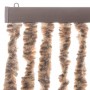 Tenda Antimosche Beige e Marrone Scuro 100x200 cm in Ciniglia