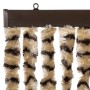 Tenda Antimosche Beige e Marrone 90x200 cm in Ciniglia