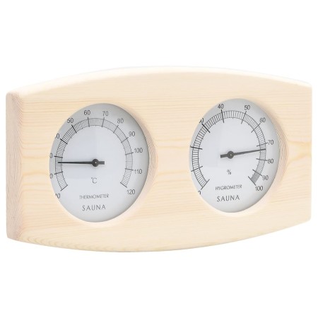 Set Timer Igrotermografo e Clessidra Sauna 2 in 1 Massello Pino