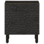 Comodino Nero 40x33x46 cm in Legno Massello di Mango