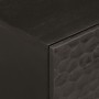 Comodino Nero 40x33x46 cm in Legno Massello di Mango