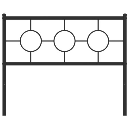 Testiera in Metallo Nero 107 cm