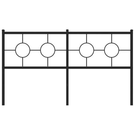 Testiera in Metallo Nero 160 cm