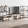 Mobile Porta TV Rovere Fumo 206,5x28,5x95 cm Legno Multistrato