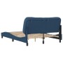 Giroletto con Testiera Blu 140x190 cm in Tessuto