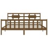 Giroletto con Testiera Miele 200x200 cm in Legno Massello