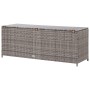 Baule da Giardino Grigio 120x50x60 cm in Polyrattan