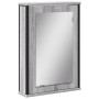 Mobile Specchio da Bagno Grigio Sonoma 42x12x60 cm Multistrato
