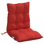 Cuscini per Sedia Schienale Basso 4 pz Rossi in Tessuto Oxford