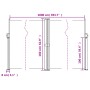 Tenda da Sole Laterale Retrattile Marrone 160x1000 cm