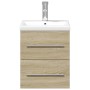 Mobile da Bagno con Lavabo Integrato Rovere Sonoma