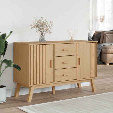 Credenza OLDEN Marrone 114x43x73,5 cm in Legno Massello di Pino