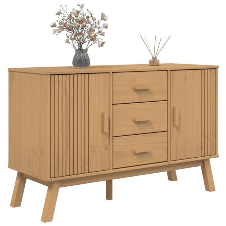 Credenza OLDEN Marrone 114x43x73,5 cm in Legno Massello di Pino