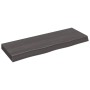 Ripiano Marrone Scuro 80x30x(2-6) cm Massello Rovere Trattato