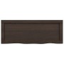 Ripiano Marrone Scuro 80x30x(2-6) cm Massello Rovere Trattato
