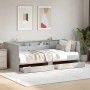 Divano Letto con Cassetti Grigio Cemento 90x190 cm Multistrato