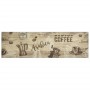 Tappeto da Cucina Lavabile Marrone Caffè 45x150 cm in Velluto