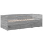 Divano Letto con Cassetti Grigio Sonoma 100x200 cm Multistrato