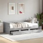 Divano Letto con Cassetti Grigio Sonoma 100x200 cm Multistrato