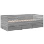 Divano Letto con Cassetti Grigio Sonoma 90x200 cm Multistrato