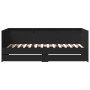 Divano Letto con Cassetti Nero 75x190 cm in Legno Multistrato