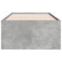 Divano Letto con Cassetti Grigio Cemento 90x200 cm Multistrato