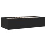 Divano Letto con Cassetti Nero 90x190 cm in Legno Multistrato