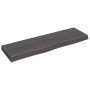 Ripiano Marrone Scuro 100x30x(2-6) cm Massello Rovere Trattato