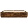 Giroletto con Luci LED Rovere Fumo 180x200 cm Legno Multistrato