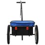 Rimorchio Bici/Carrello Manuale 155x60x83 cm in Acciaio Blu