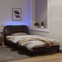 Giroletto con Luci LED Marrone Scuro 100x200 cm in Tessuto