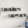 Mobili Parete 2 pz Grigio Cemento 99x18x16,5 cm in Multistrato