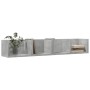 Mobili Parete 2 pz Grigio Cemento 99x18x16,5 cm in Multistrato