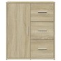 Credenza Rovere Sonoma 60x31x70 cm in Legno Multistrato