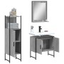 Set Mobili da Bagno 3 pz Grigio Sonoma in Legno Multistrato