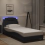 Giroletto con Luci LED Nero 90x200 cm in Similpelle