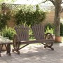 Sedia da Giardino Adirondack 2 Posti in Legno Massello di Abete