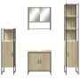 Set Mobili da Bagno 4 pz Rovere Sonoma in Legno Multistrato