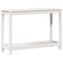 Tavolo Invaso con Ripiano Bianco 108x35x75 cm Massello Pino