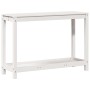 Tavolo Invaso con Ripiano Bianco 108x35x75 cm Massello Pino