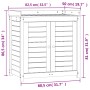 Tavolo Invaso con Ripiani Marrone 82,5x50x86,5 cm Massello Pino