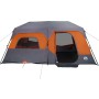 Tenda Campeggio 9 Persone Grigio e Arancione Impermeabile