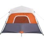 Tenda Famiglia LED 6 Persone Grigio/Arancione Rilascio Rapido