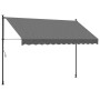 Tenda da Sole Retrattile Antracite 300x150 cm Tessuto e Acciaio